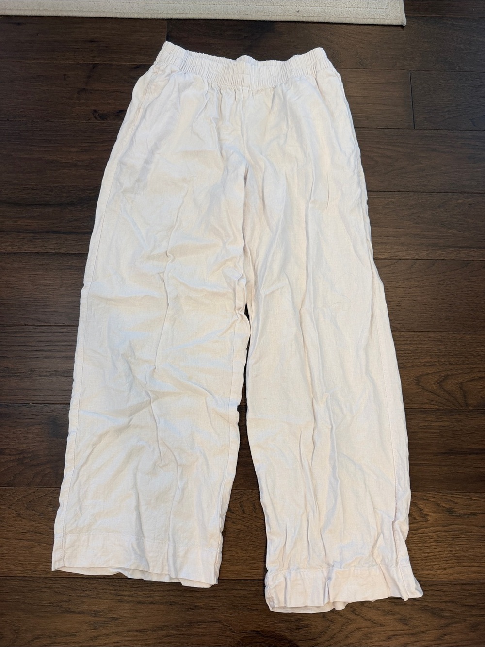 Old Navy High Rise Linen Blend Super Wide Leg Pants - XS - White - C10-352